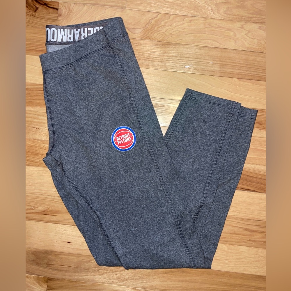 Under Armour Gray Detroit Pistons Logo Leggings